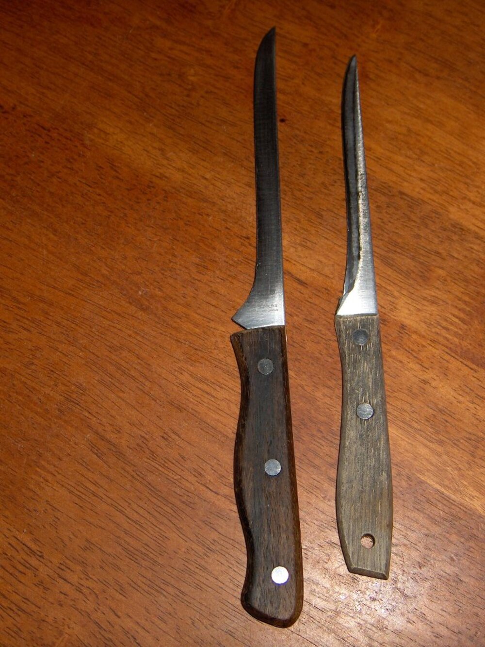 Fillet Knives, Lot of 2 Vintage Wood Handle